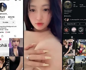 SexViet Tiktoker ngbtran24_ Genzsex Vú siêu khủng lộ clip thủ dâm show hàng
